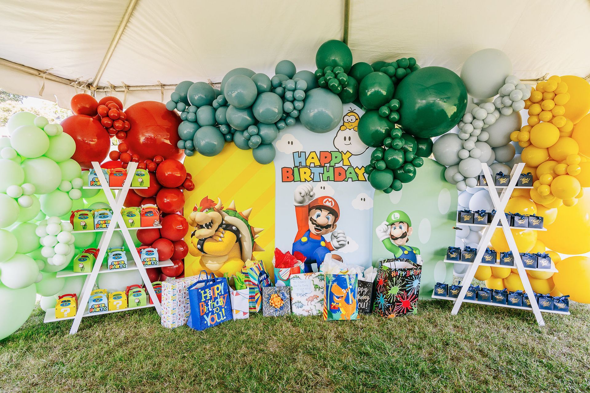 Mario Garland & Custom Backdrop