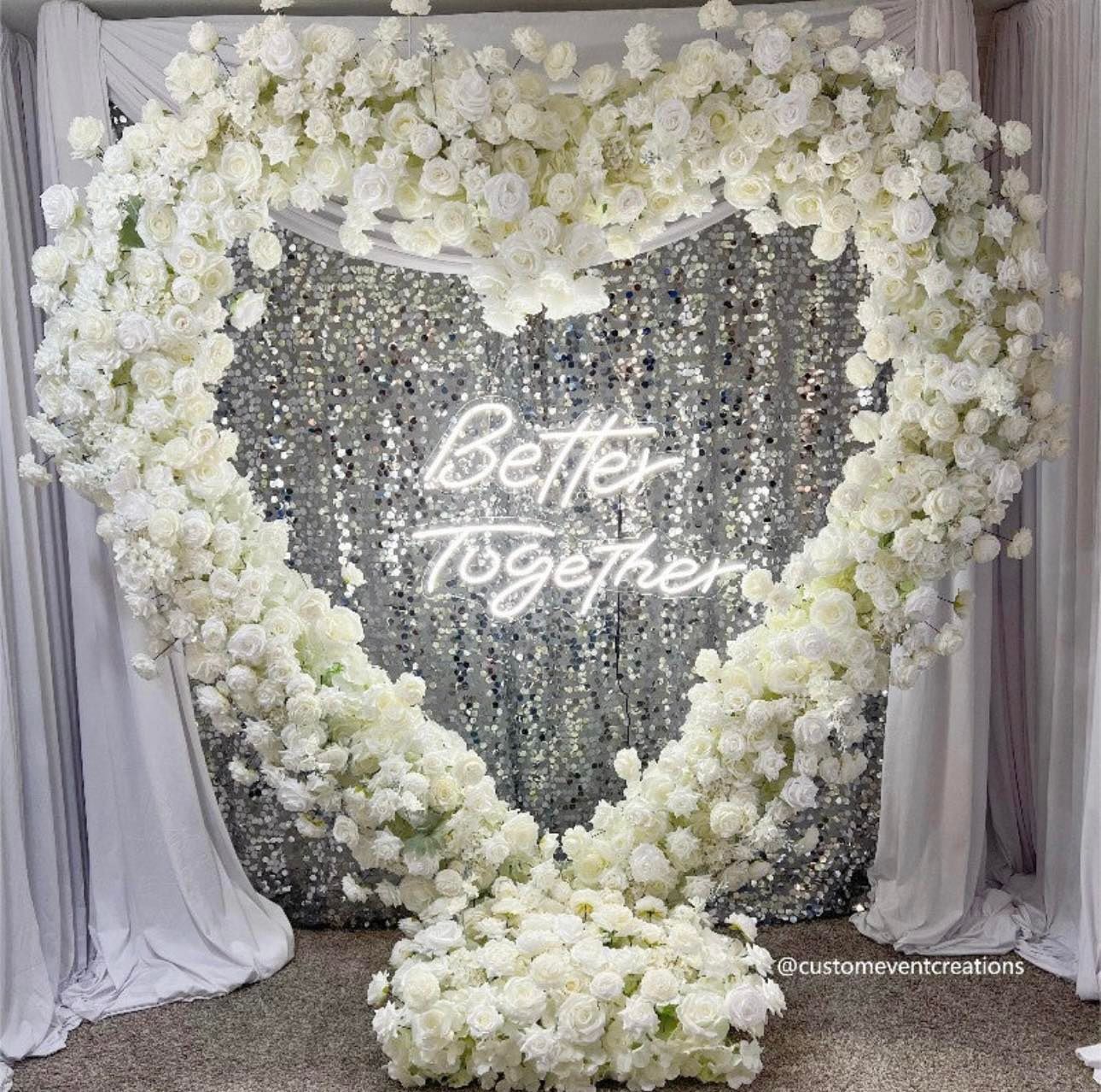 White Heart Flower Arch 