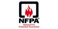 NFPA logo with red flame inside a black square and the words “National Fire Protection Association”