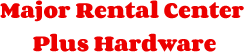 Major Rental Center + Hardware - Logo