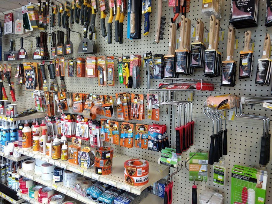 A store filled with lots of tools and paints.