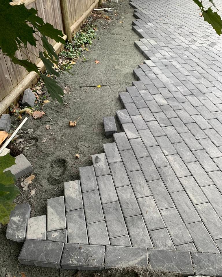 brick walkway before