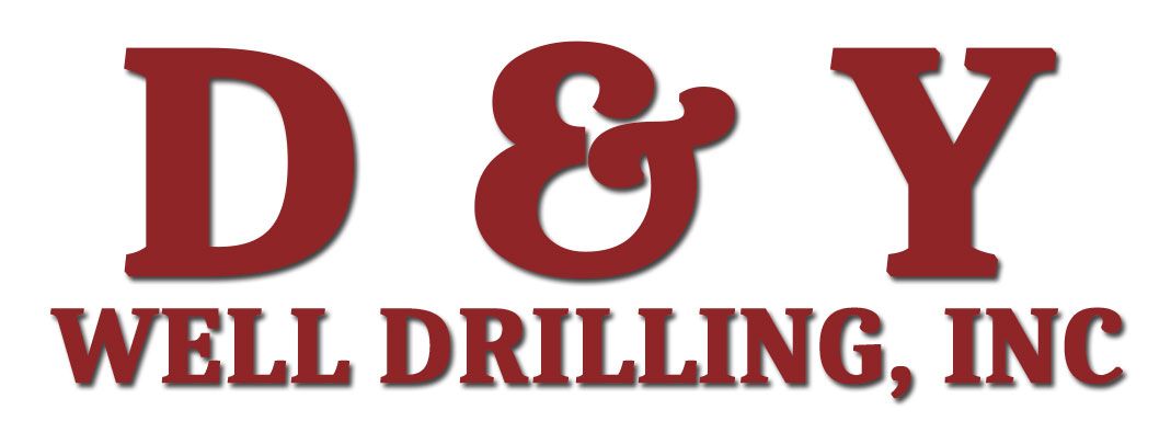 A red logo for d & y well drilling inc