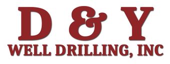 A red logo for d & y well drilling inc