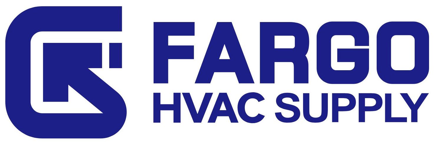 The logo for fargo hvac supply is blue and white.