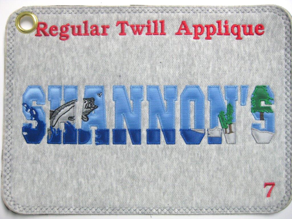 Laser Twill Applique