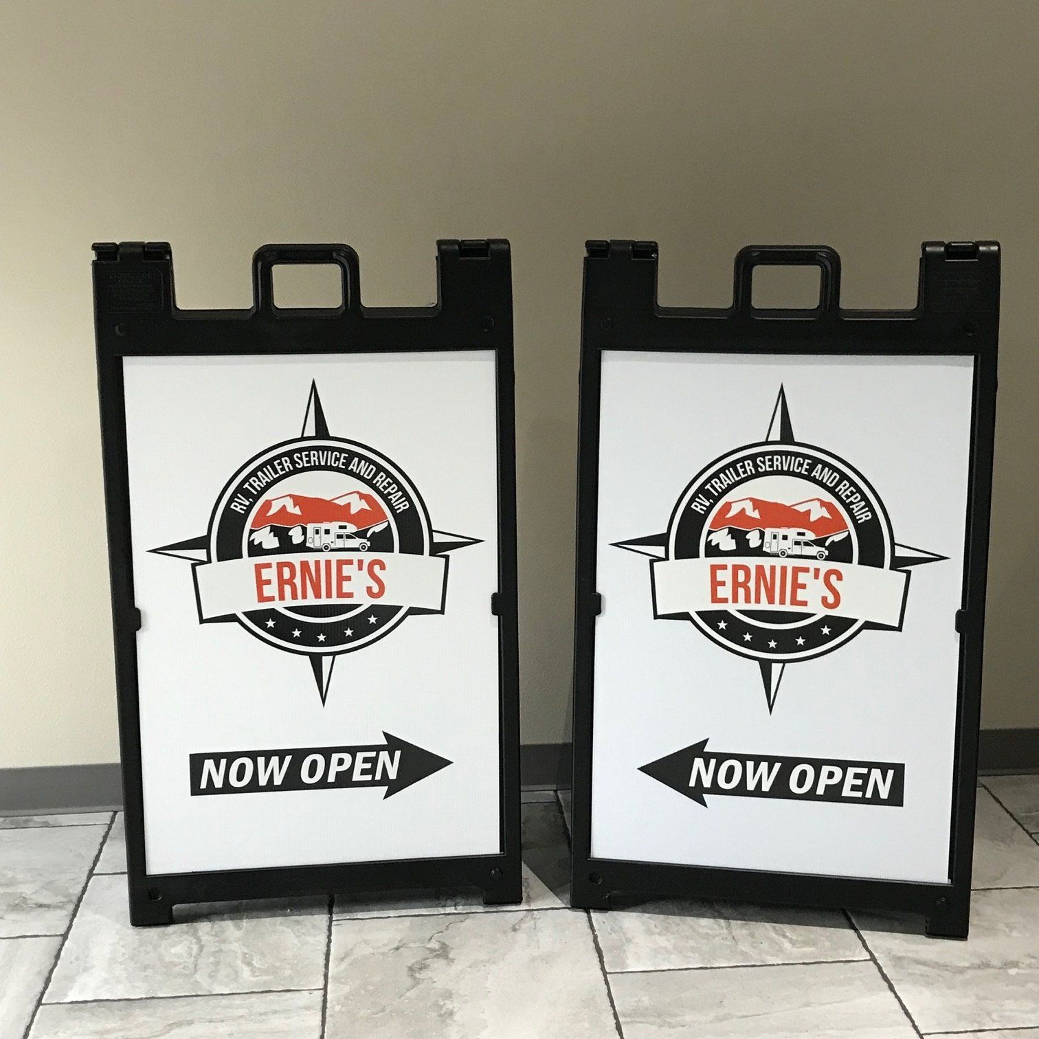 Ernie's acrylic sign