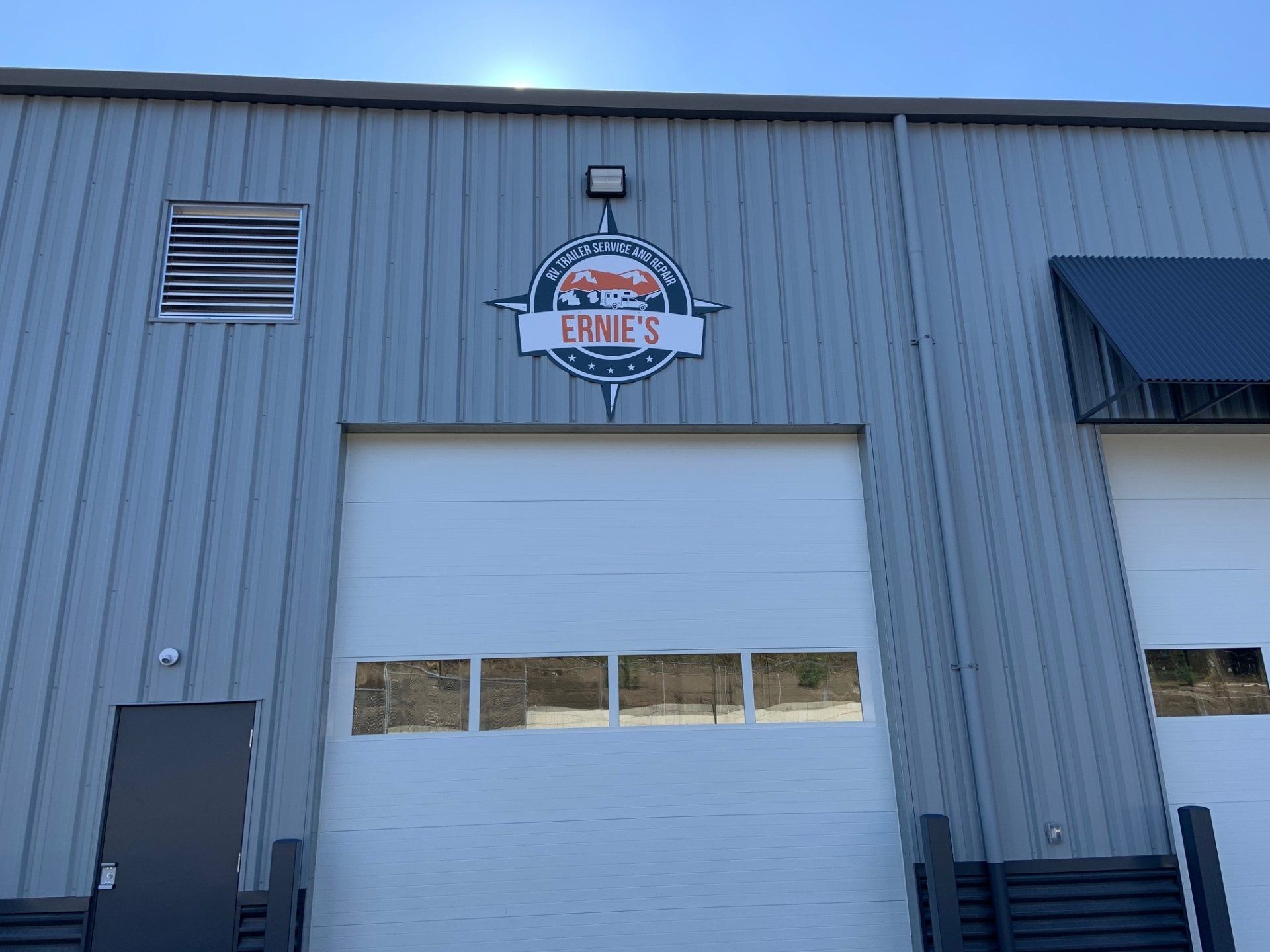 Ernie's garage digital print on composite