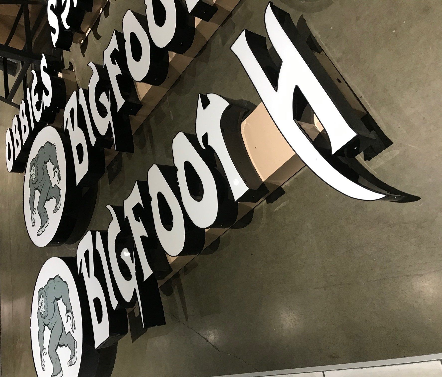 Channel letters Bigfoot Hobbies