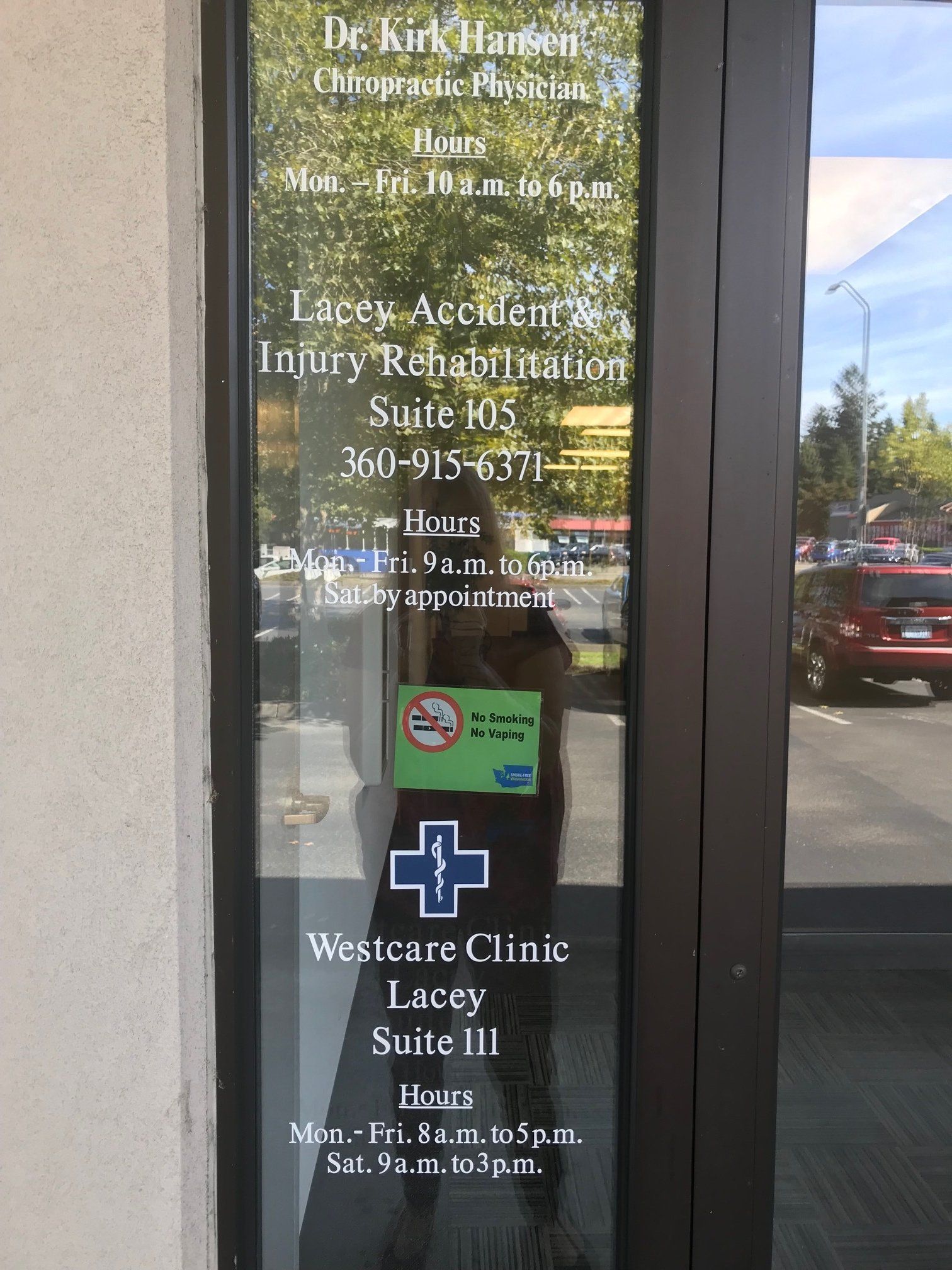 Glass door sign
