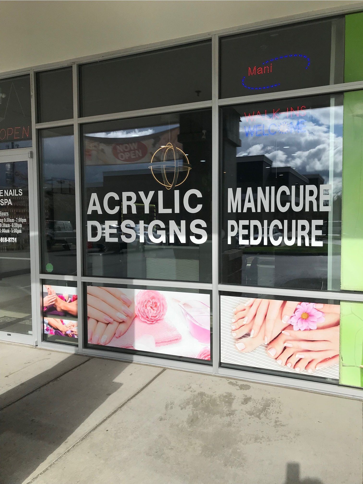 Window glass sign