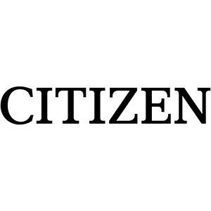 Black serif word “CITIZEN” on a white background