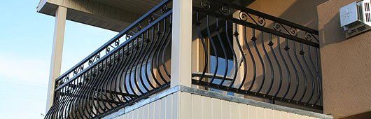 powdercoated steel railing-balcony