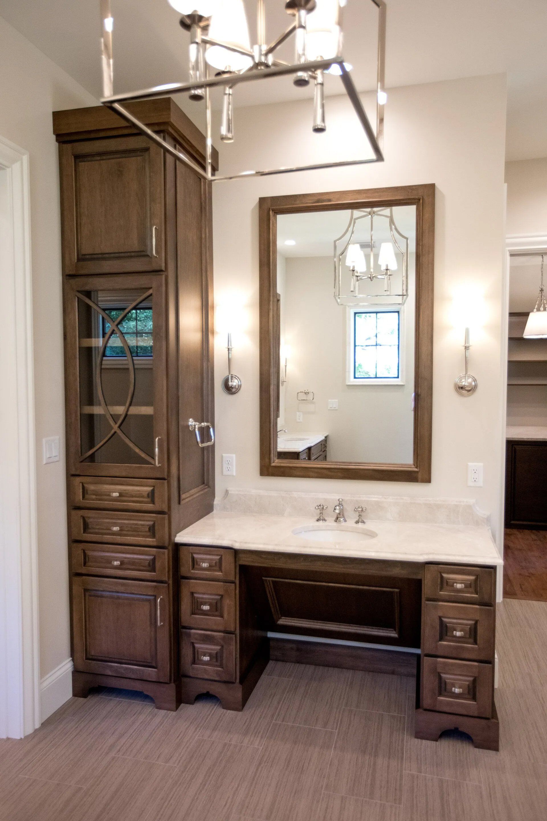 Cabinet and mirror