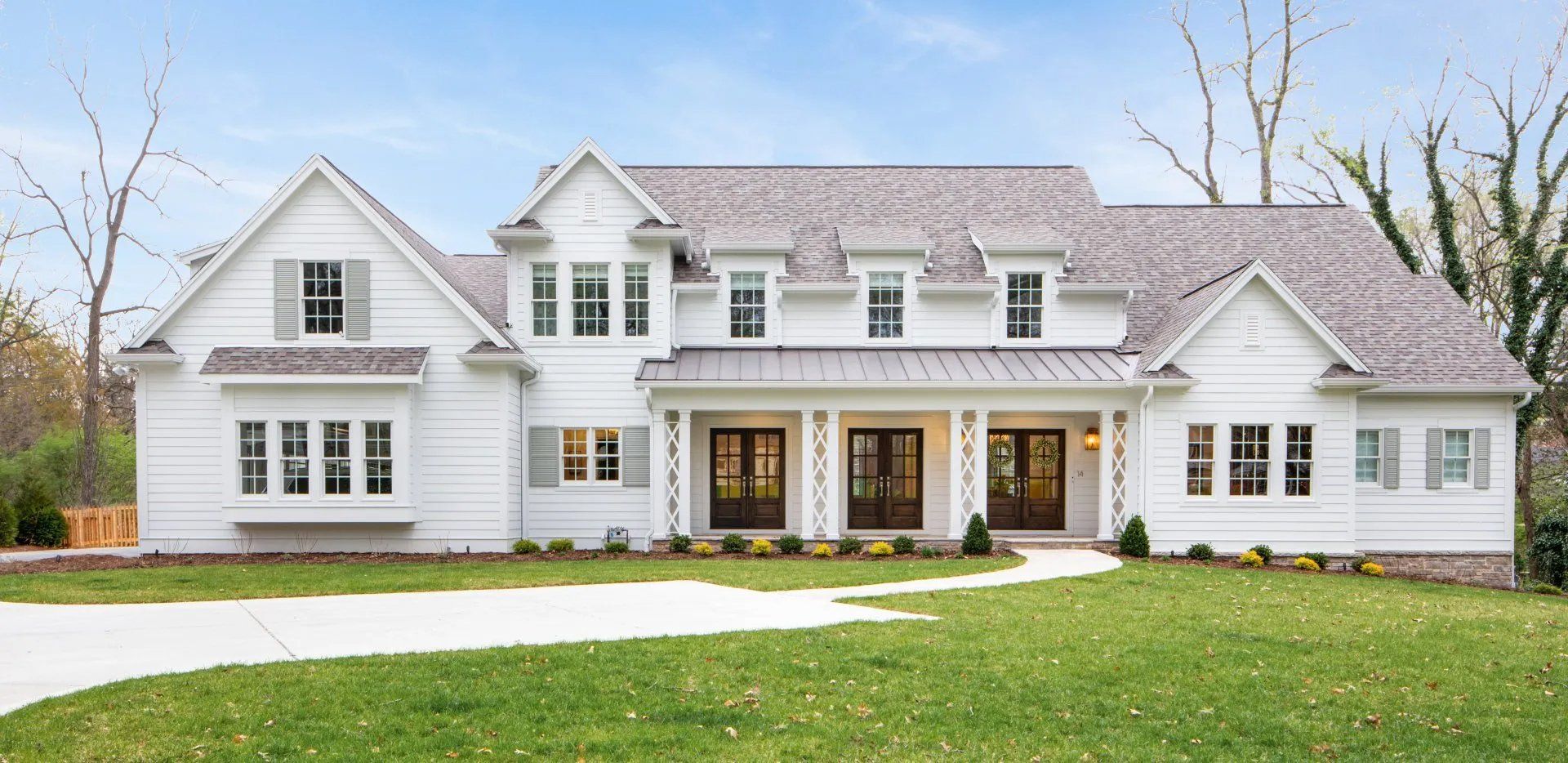 White residential house