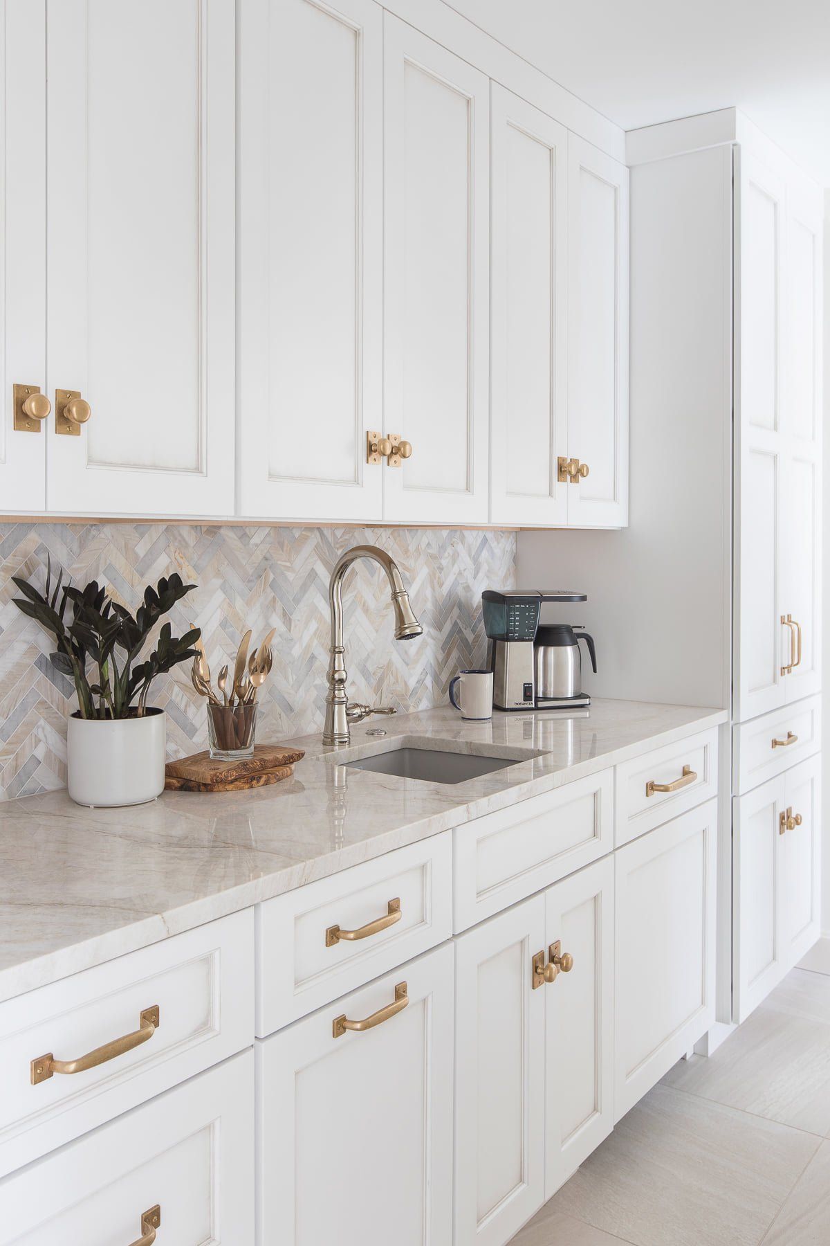White cabinets