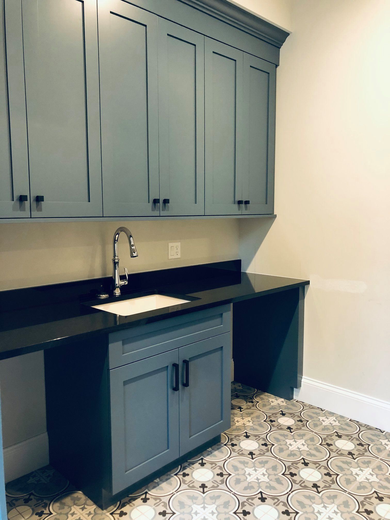 Gray cabinets