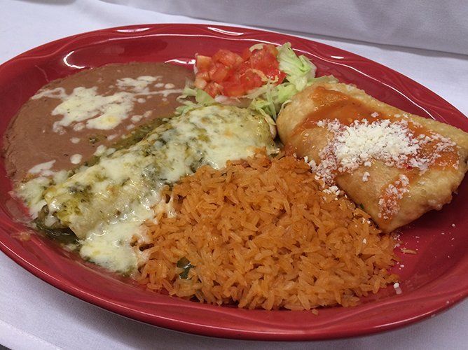 Yummy mexican food on plate