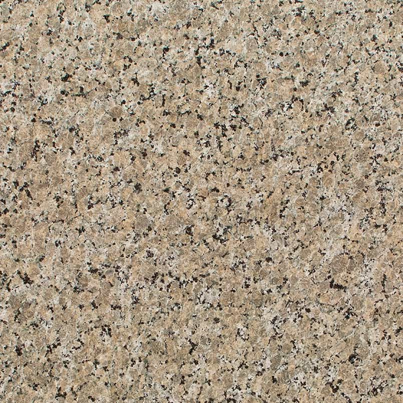 Tan and black speckled granite surface.