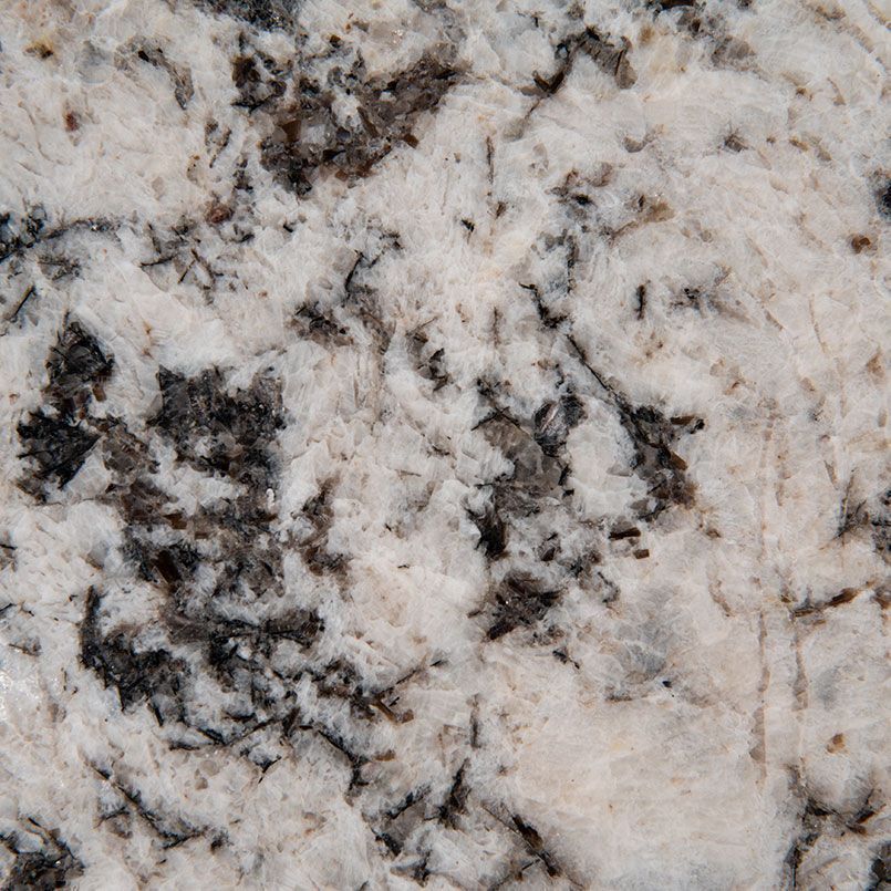 Granite countertop: white with dark gray and black speckled patterns.