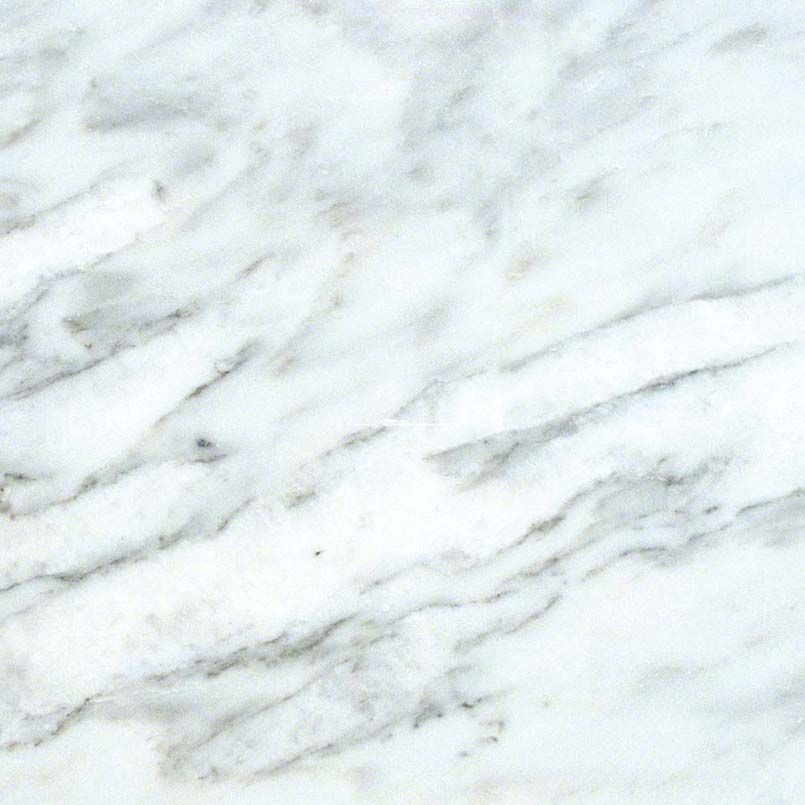 White marble with gray veining.