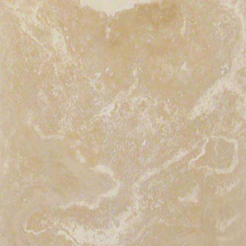 Beige and tan marble tile with swirling patterns.
