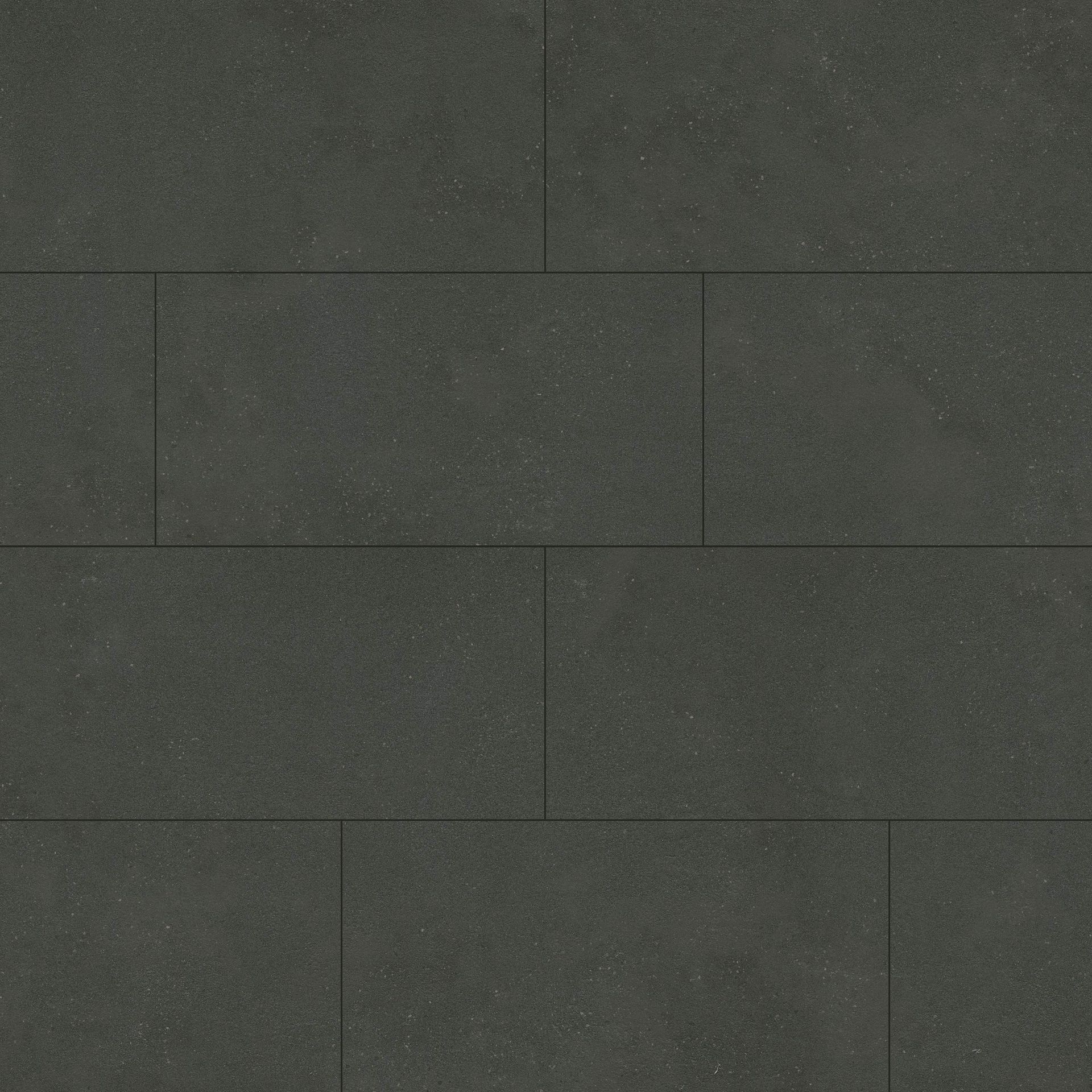 Dark gray rectangular tiles with subtle texture and dark grout lines.