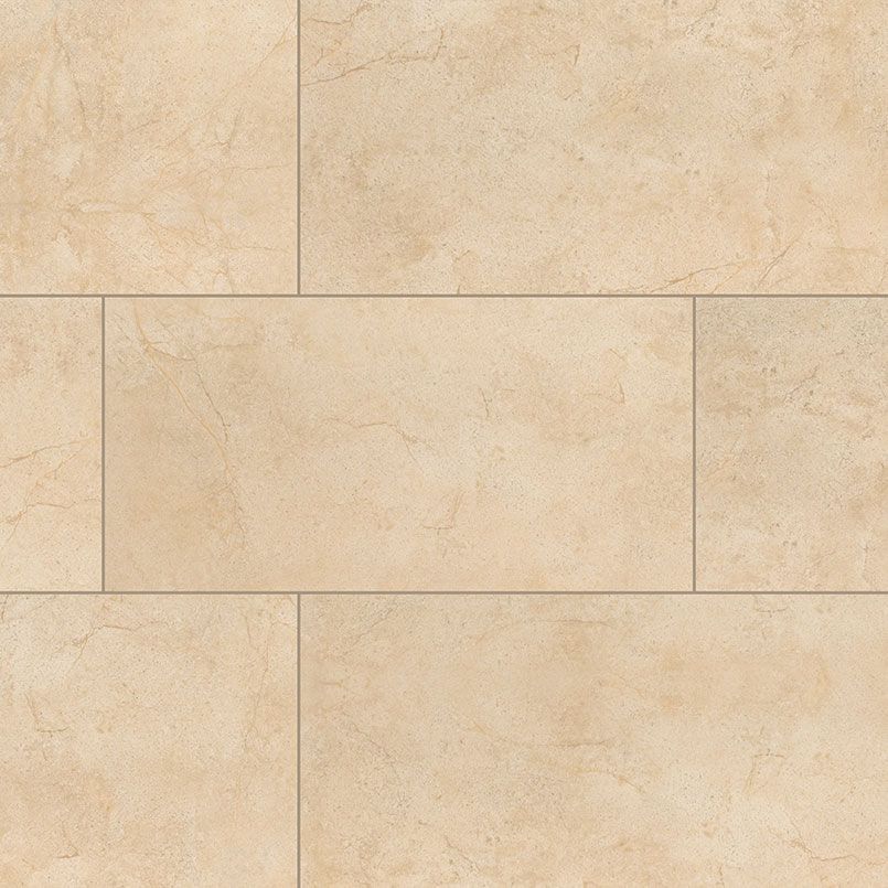 Beige rectangular tiles arranged in a brick pattern with grout lines.