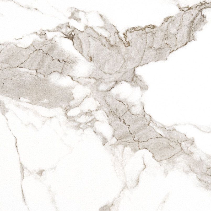 White marble slab with gray veining.