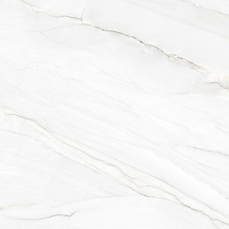 White marble tile with gray veining.