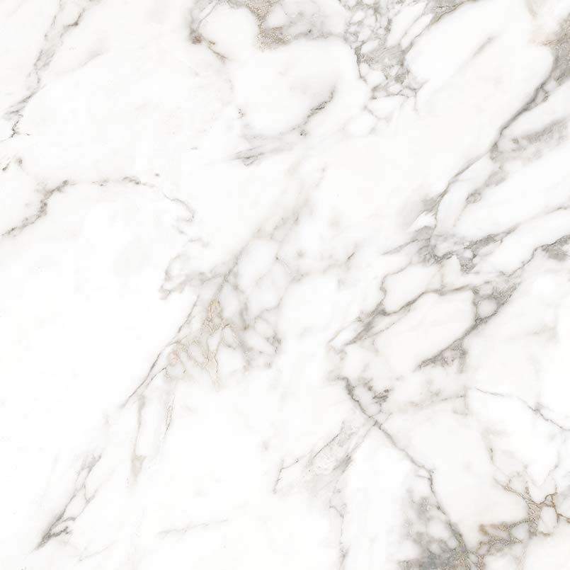 White marble with gray veining.