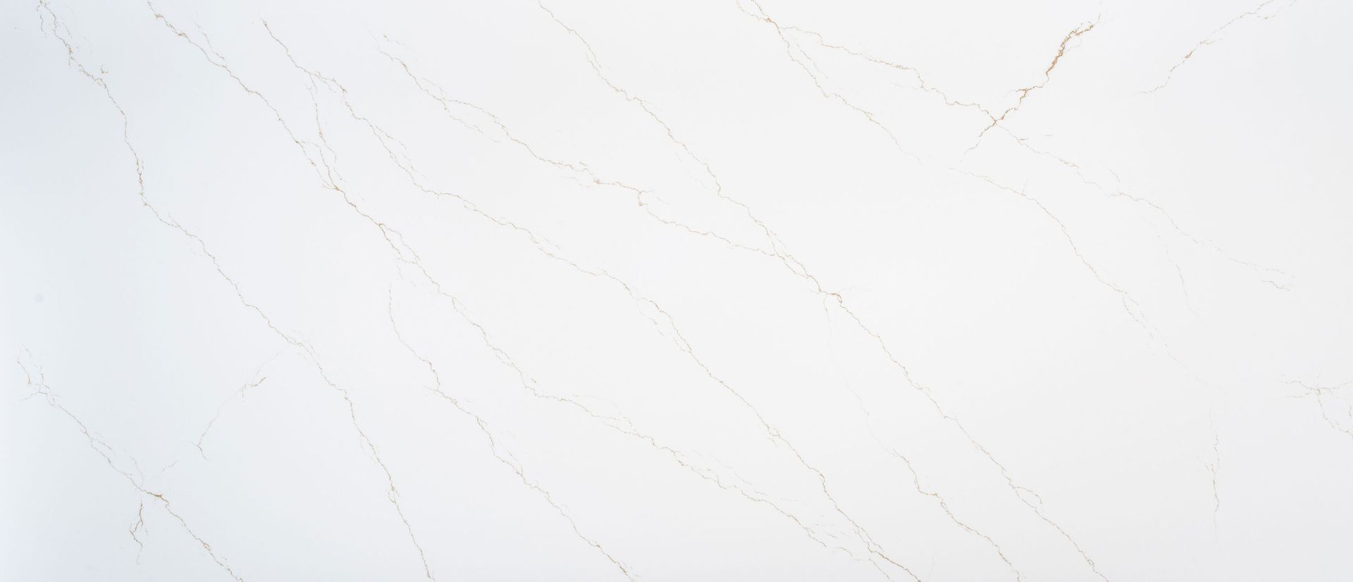 White countertop with subtle gold veining.