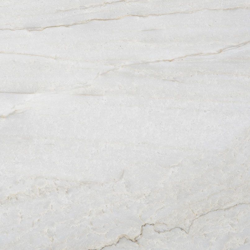 White marble tile with subtle grey veining.