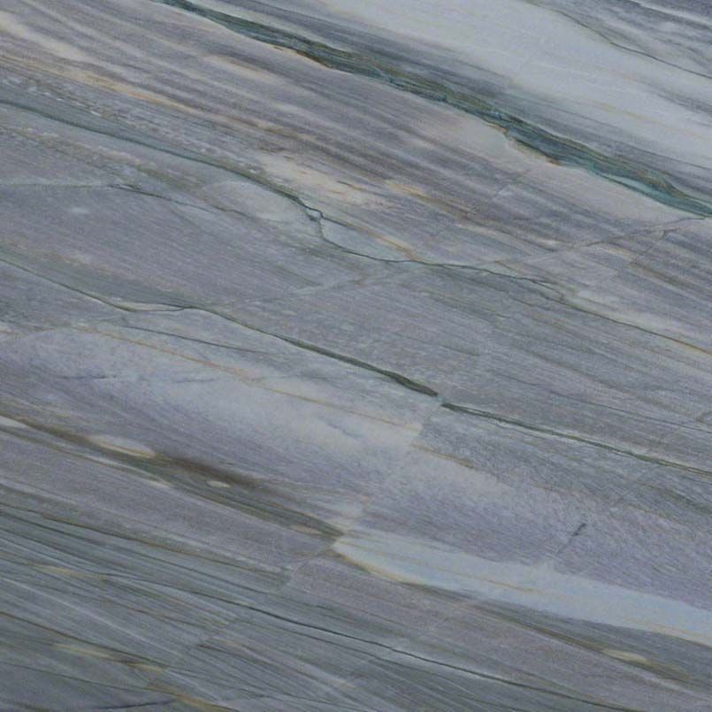 Gray and blue marble with flowing patterns.