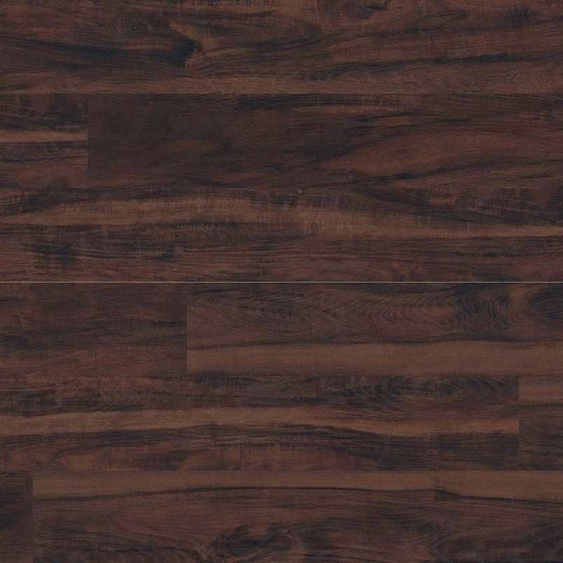 Dark brown hardwood flooring with wood grain pattern.
