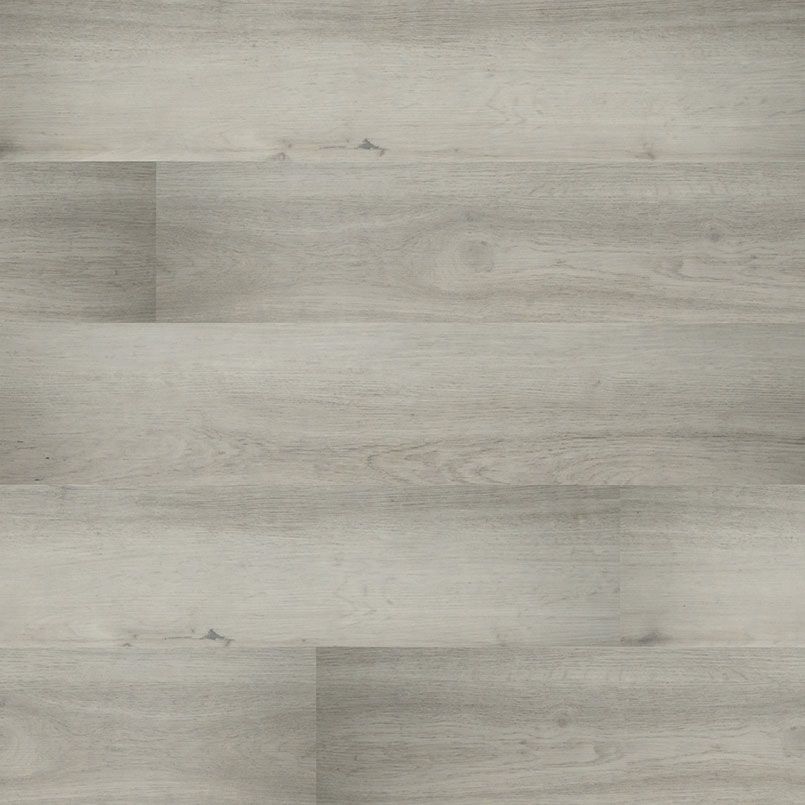 Gray wooden floor with horizontal planks.