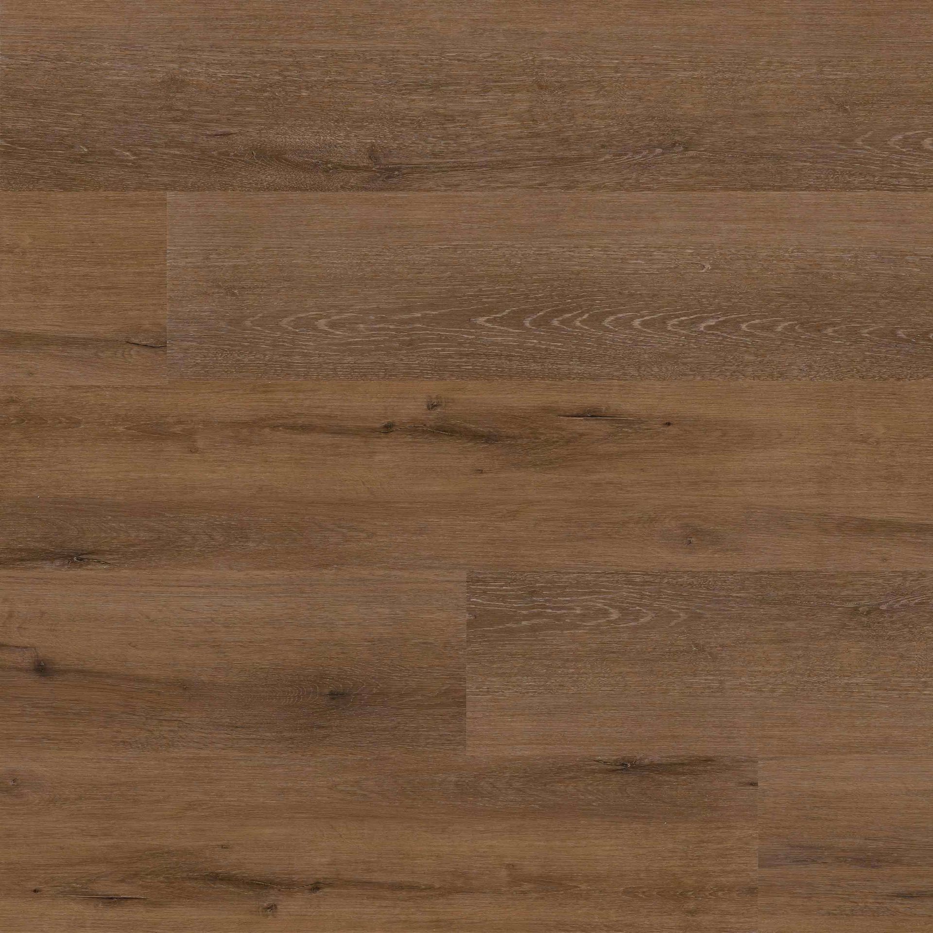Brown wood-look flooring with a textured appearance, showing visible wood grain and knots.