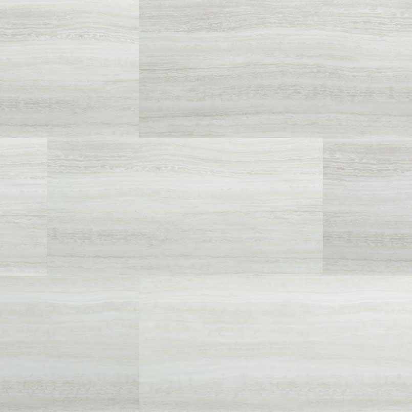 Light gray wood-look flooring. Horizontal planks with subtle grain pattern.