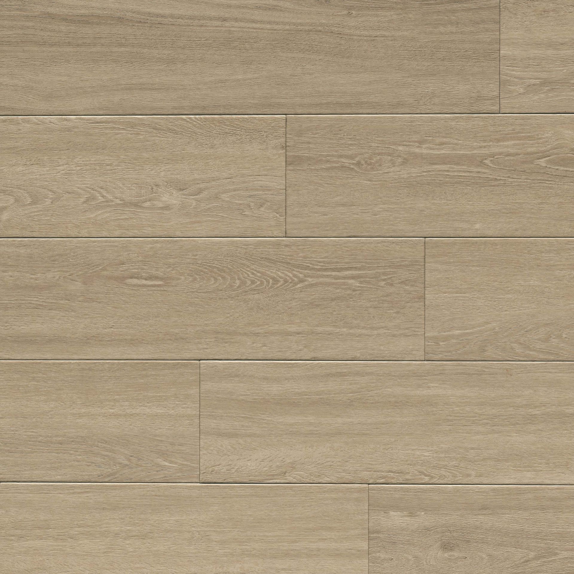 Light brown rectangular tile flooring with textured surface.