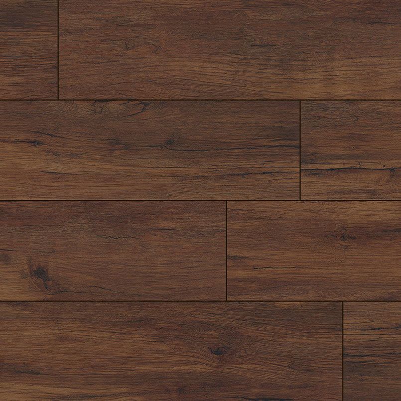 Dark brown wooden floor planks arranged horizontally.