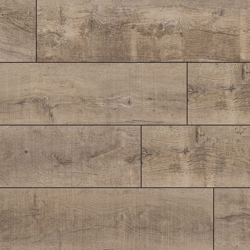 Close-up of wooden floor tiles in shades of brown with a natural wood grain pattern.