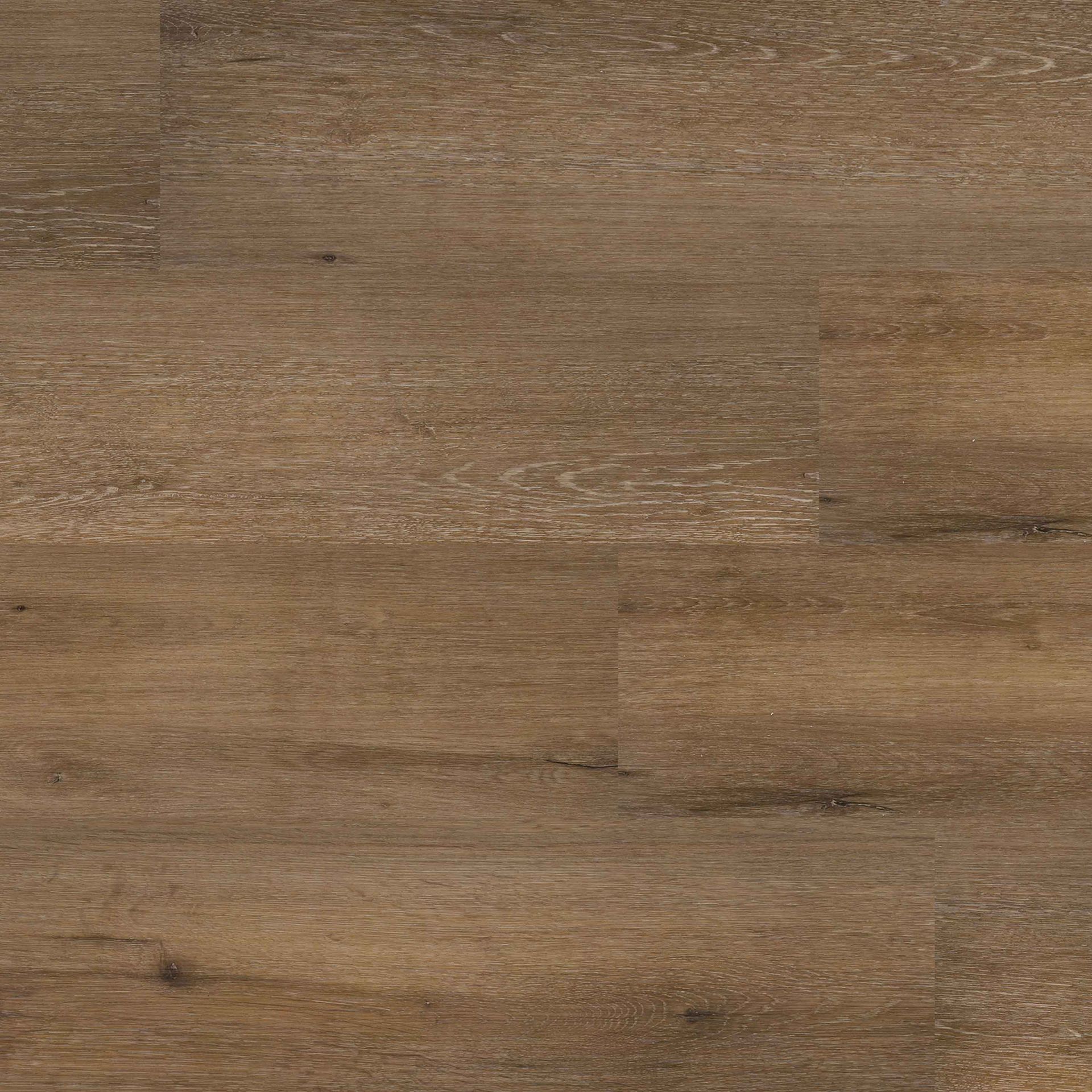 Brown wood-look flooring with horizontal planks and variations in color and grain.