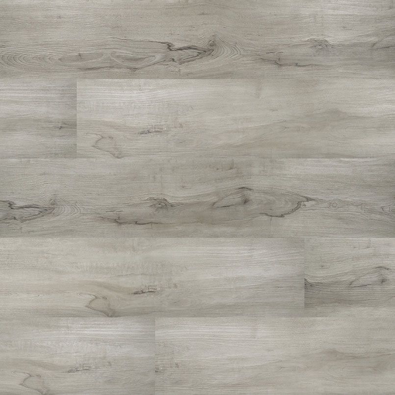 Light gray wood-look flooring with horizontal planks and subtle grain details.
