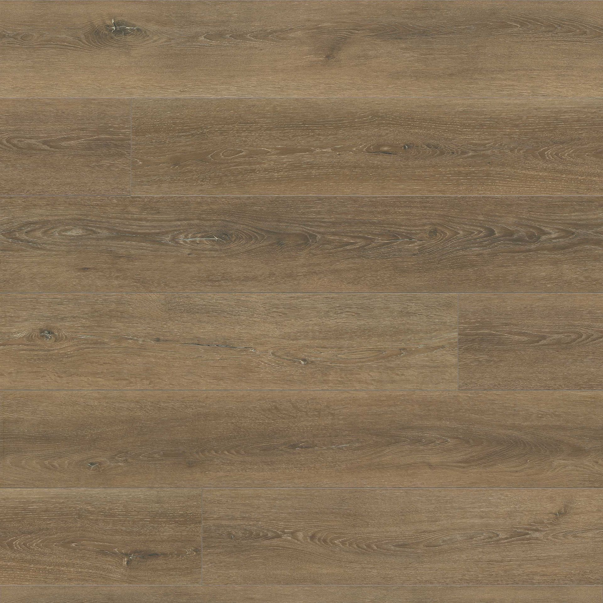 Wooden floorboards, light brown with darker graining.