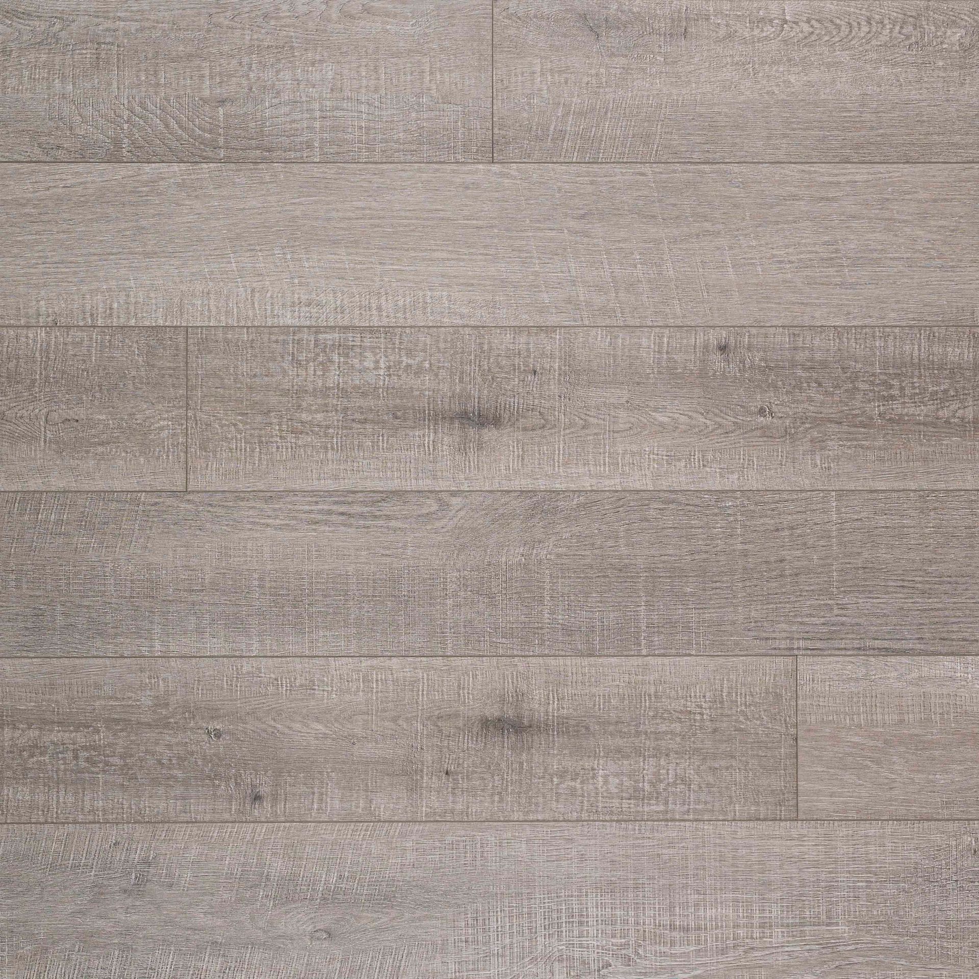 Gray, weathered-look wooden floorboards.