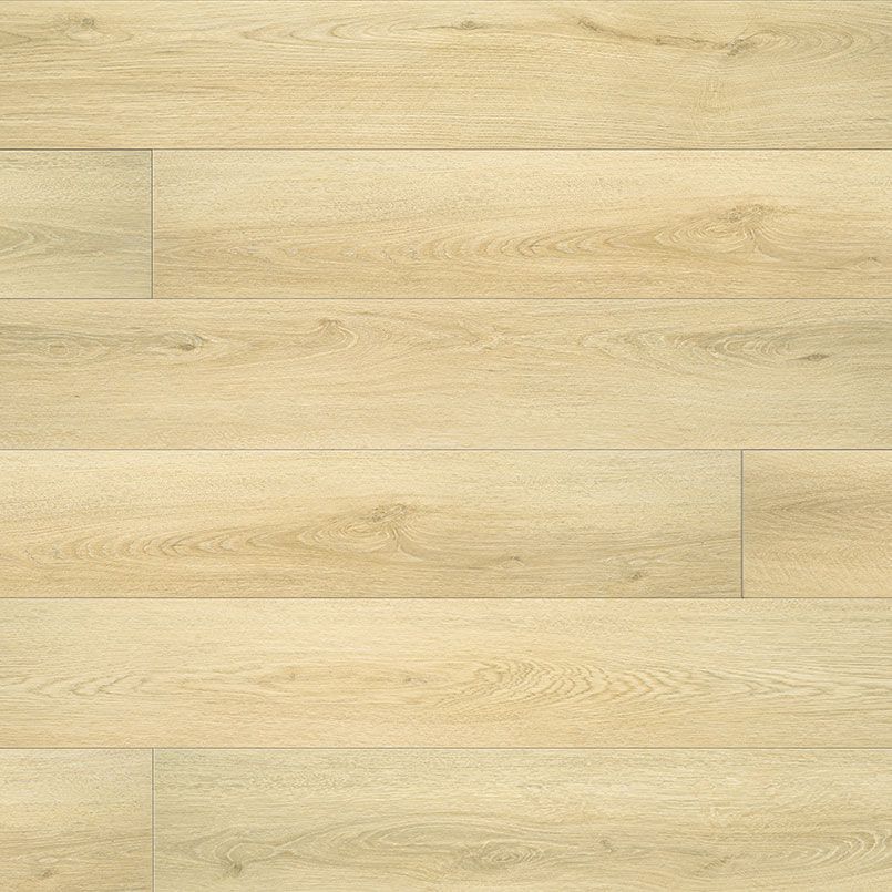 Light-colored wood flooring with horizontal planks.
