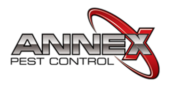 The Annex Pest Control logo features the word "ANNEX" in metallic grey with a red swoosh encircling the letter "X."
