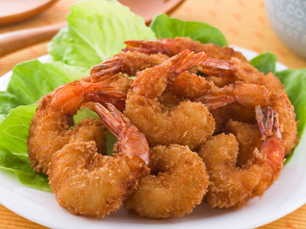 Fried seafood