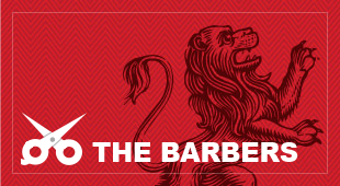 A red background with a lion and the words appointments