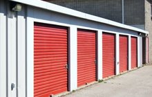 Storage room with red doors
